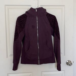 Lululemon  scuba hoodie with flower patter on arms